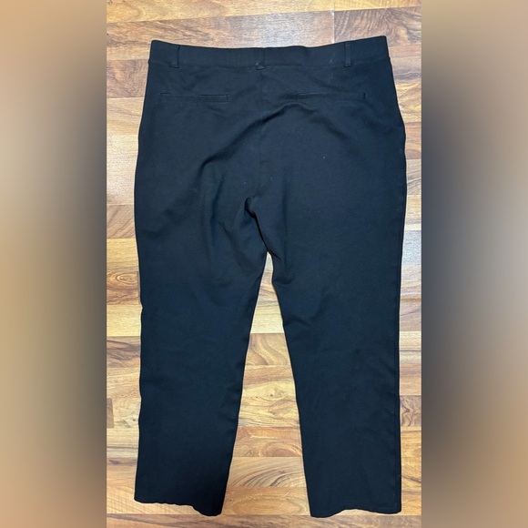 Quince Women’s XL Black Stretch Pants Ponte Slim Straight Ankle Work Comfort - Picture 2 of 5